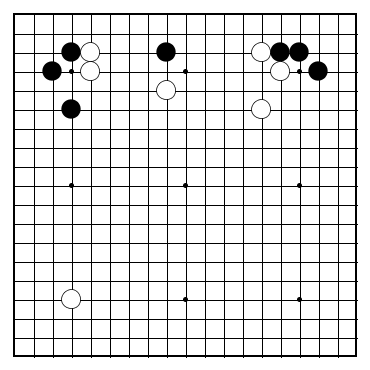 White plays boshi against Black's kakari